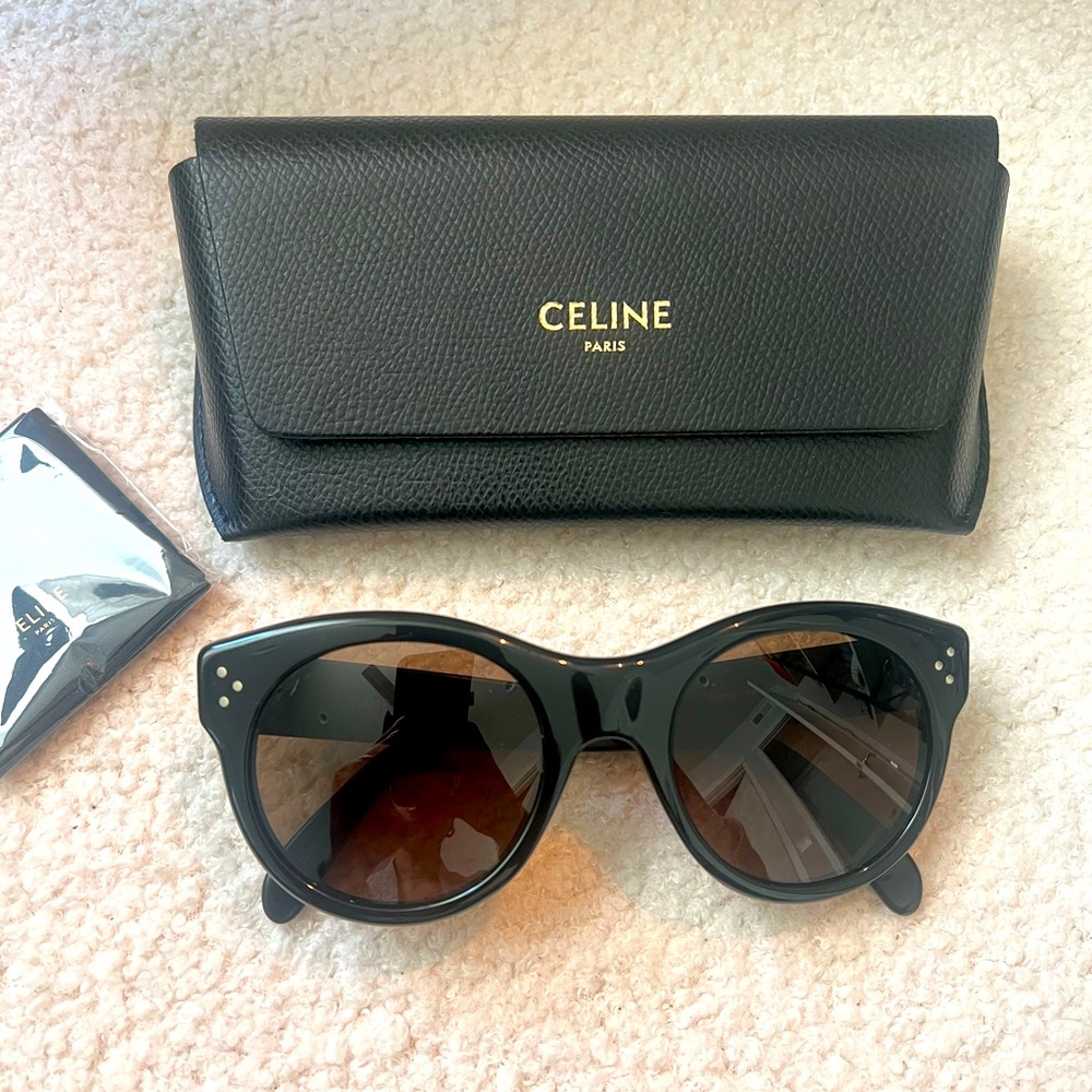 CELINE Round Acetate Sunglasses